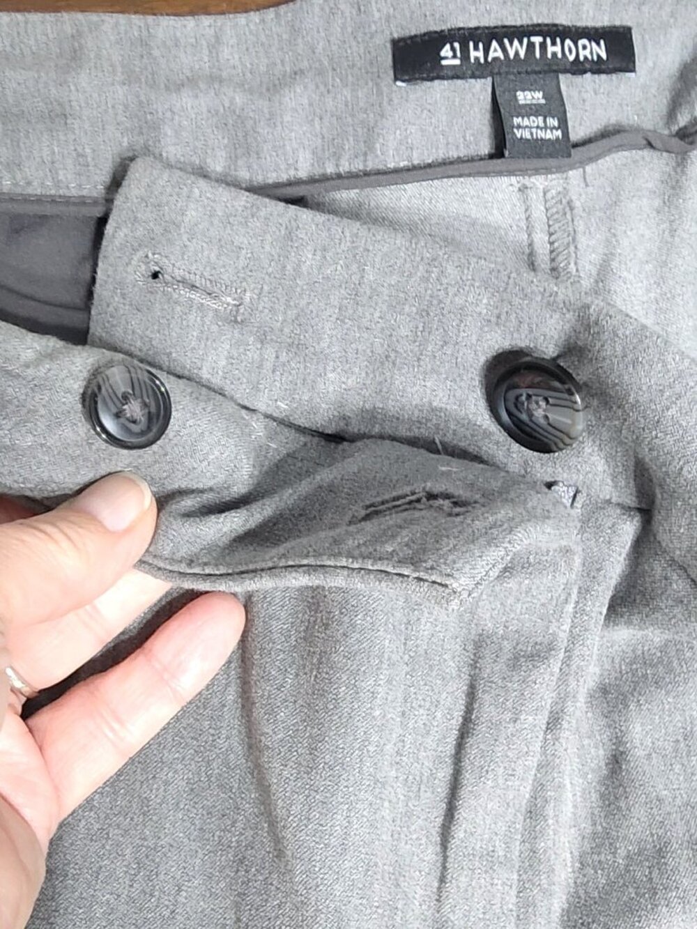 41 Hawthorn 22W Light Grey Heather Stretch Ankle Dress Pants - Picture 5 of 15